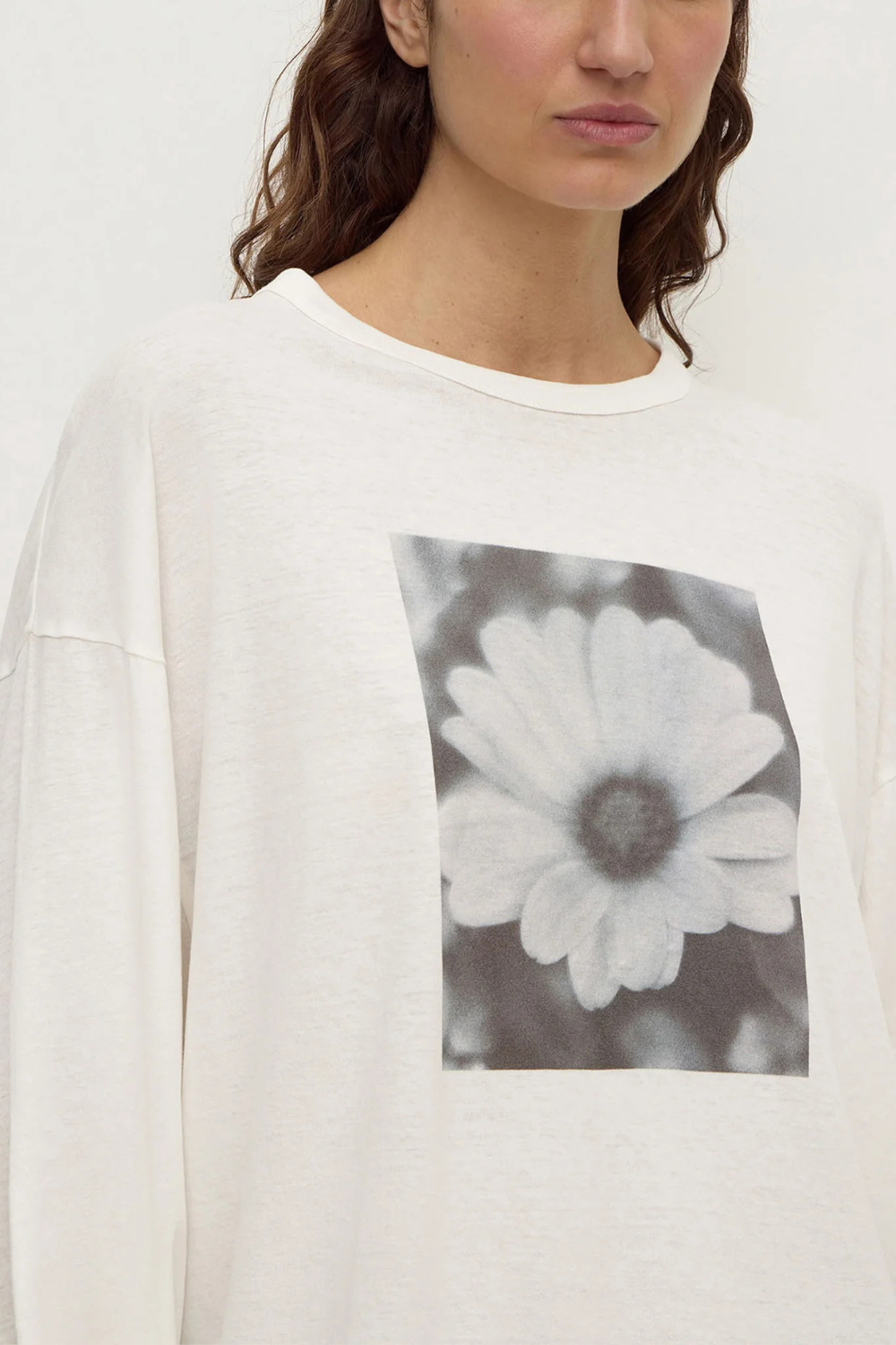 Flora Long Sleeve Tee | Antique White