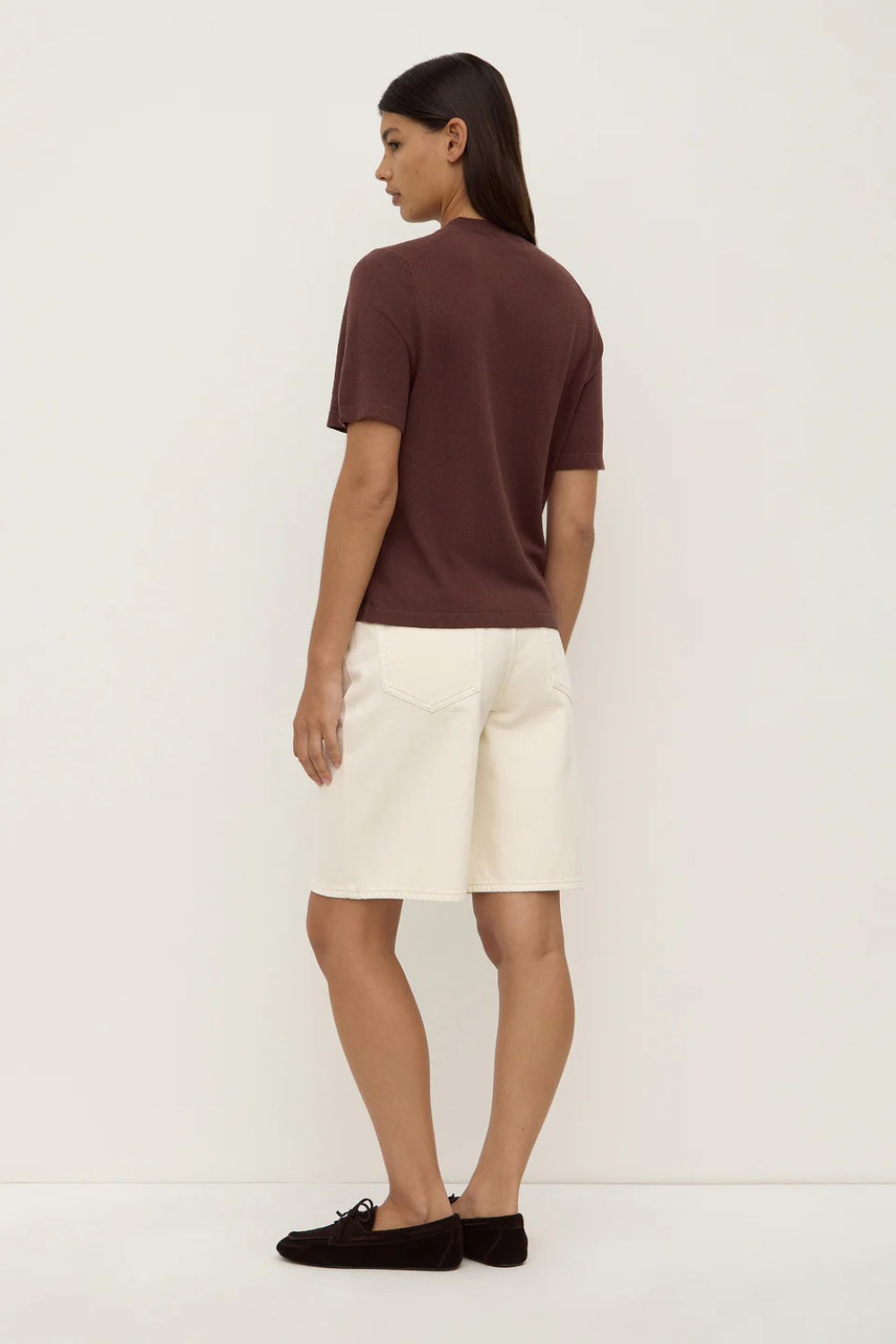 June Silk Knit Tee | Espresso