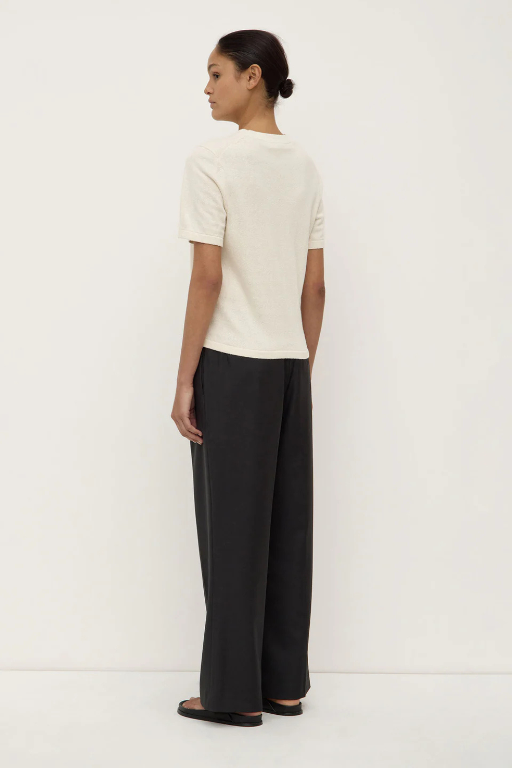 June Silk Knit Tee | Cream