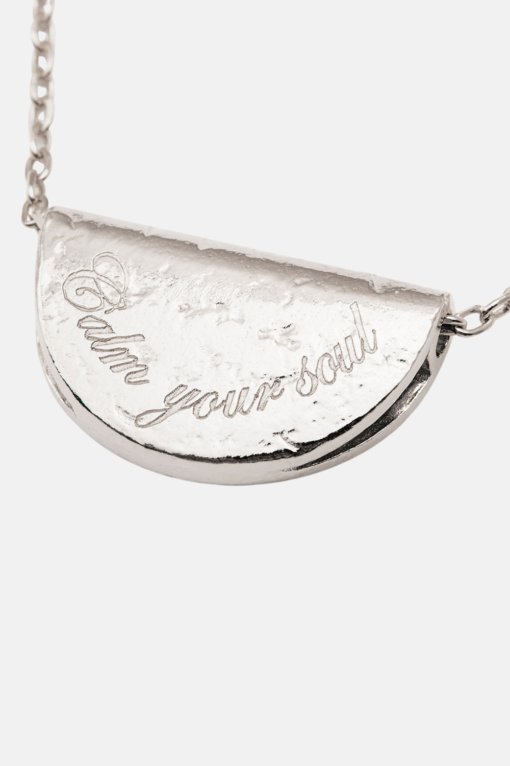 Sterling Silver Lotus Birthstone Necklace - March - Aquamarine