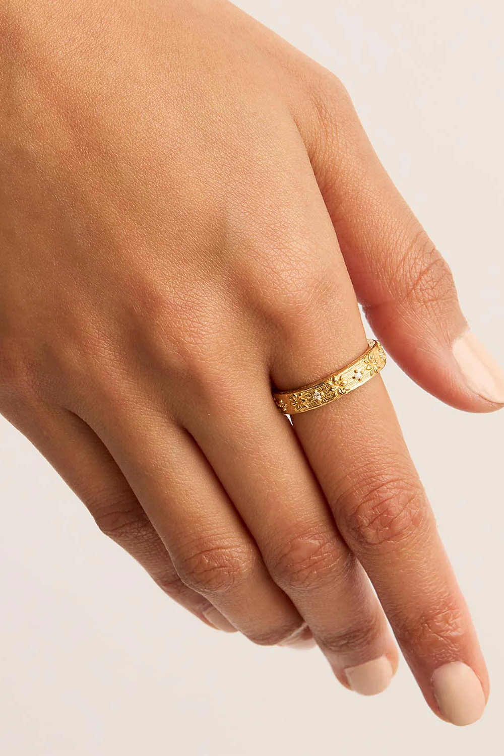 18k Gold Vermeil Live in Grace Ring