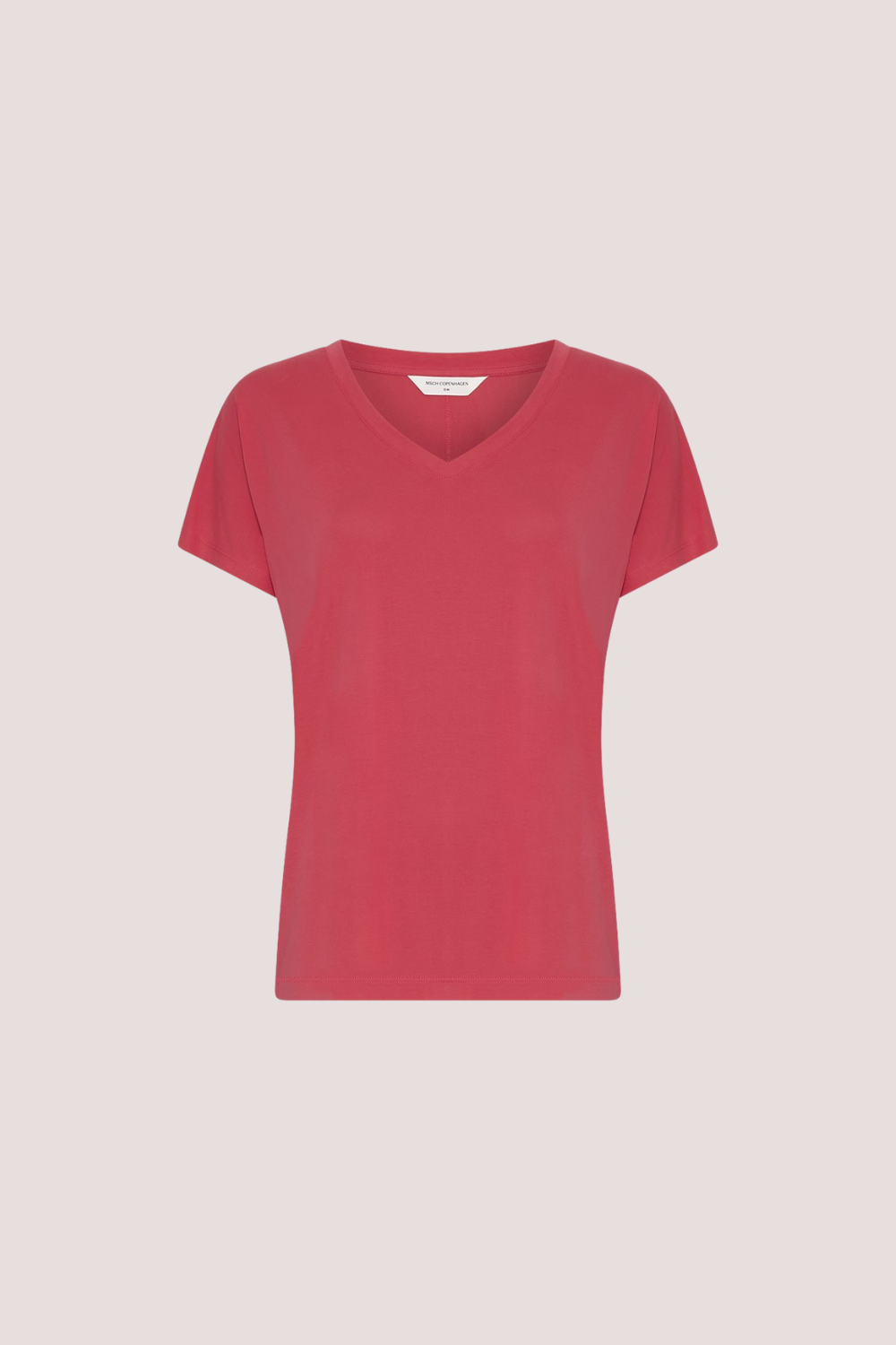 MSCH Fenya Modal V Neck Tee | Rose Red