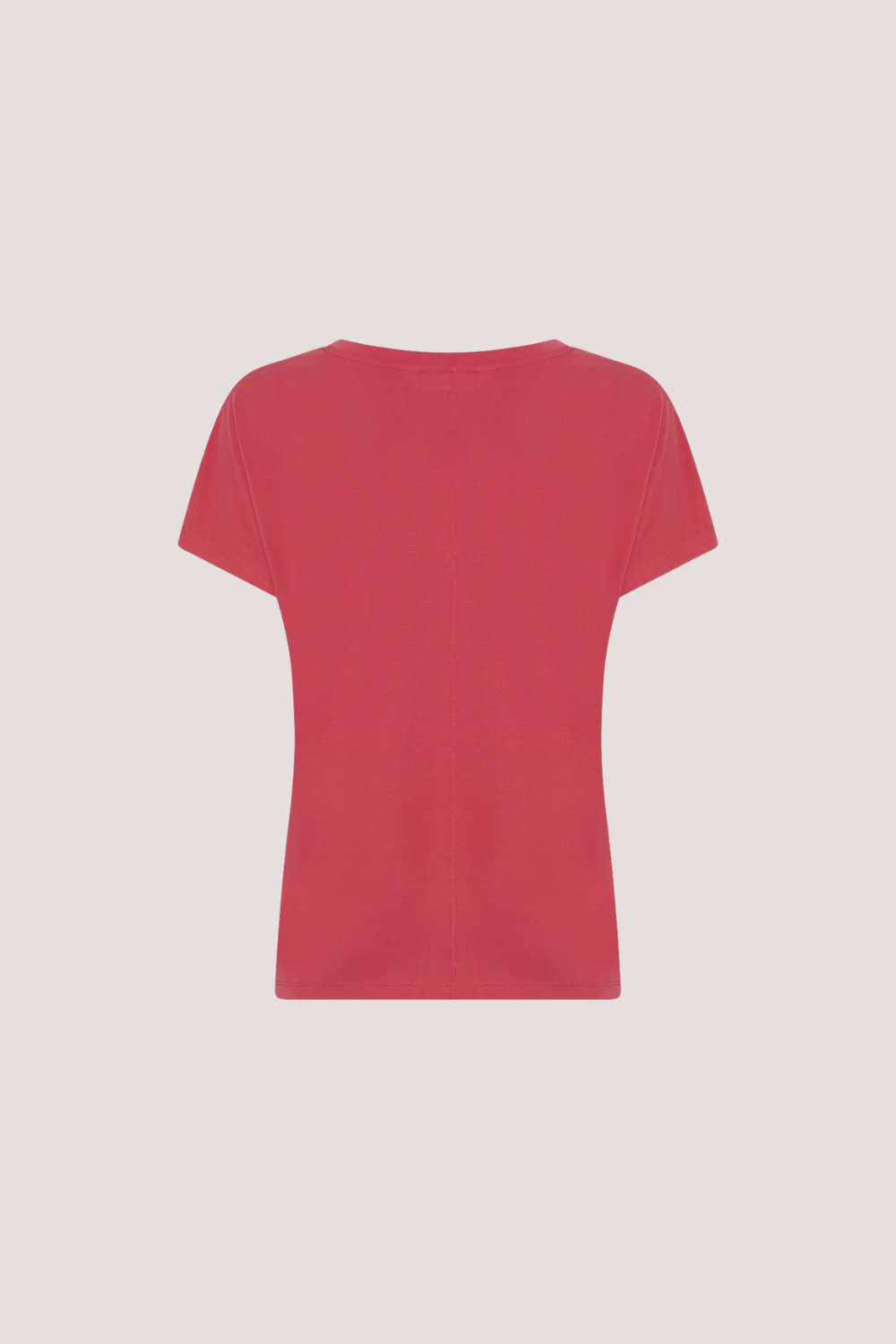 MSCH Fenya Modal V Neck Tee | Rose Red