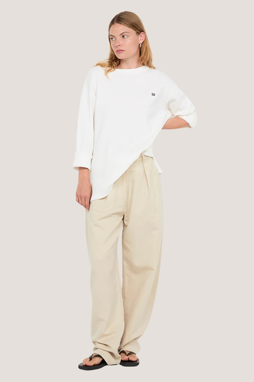 Silo L/S Top | White/Ink