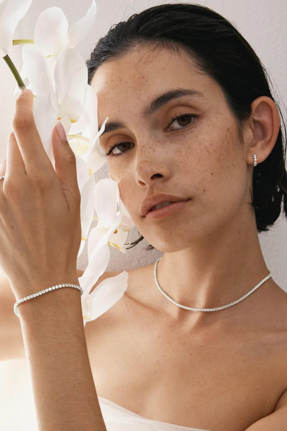 Aspen Tennis Necklace | Silver
