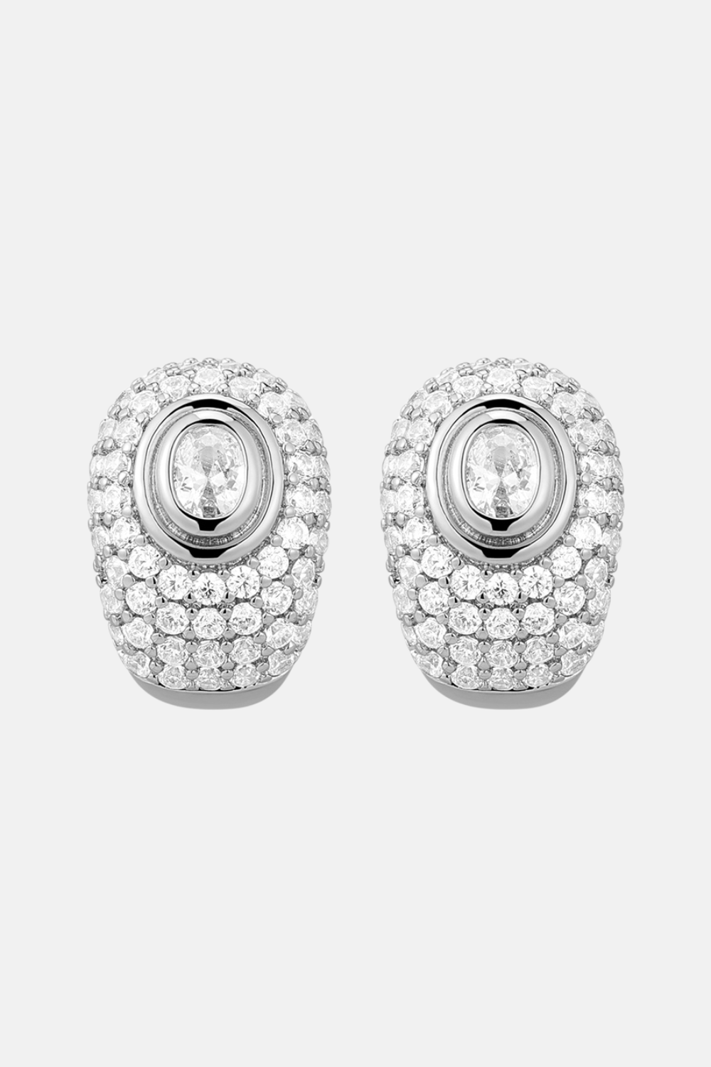 Pave Jewelle Studs | Silver