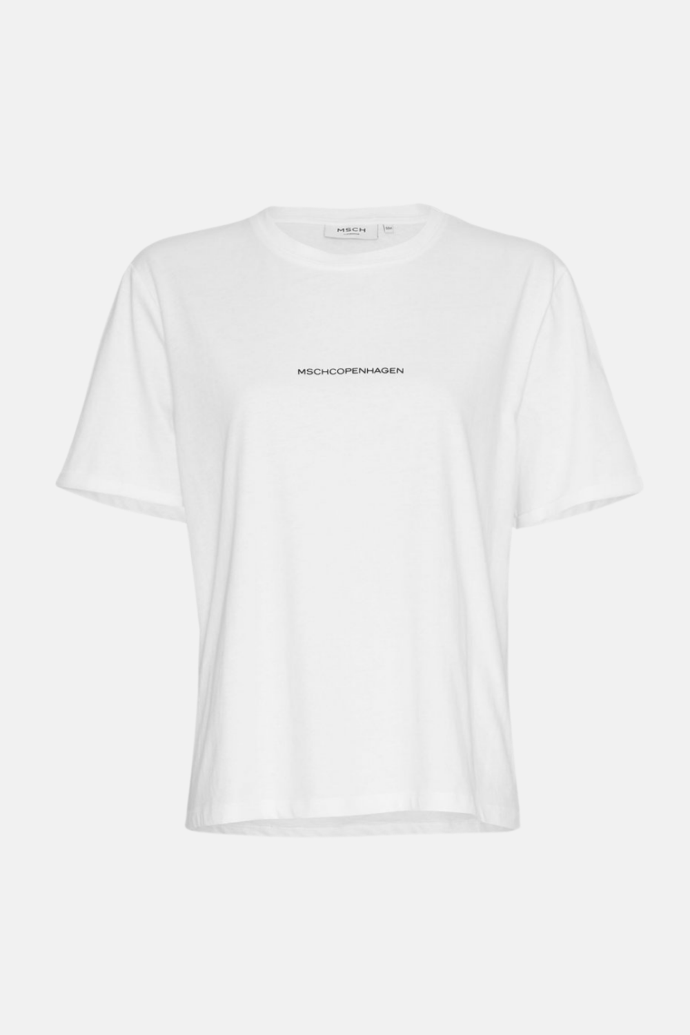 MSCH Terina Organic Small Logo Tee | White/Black