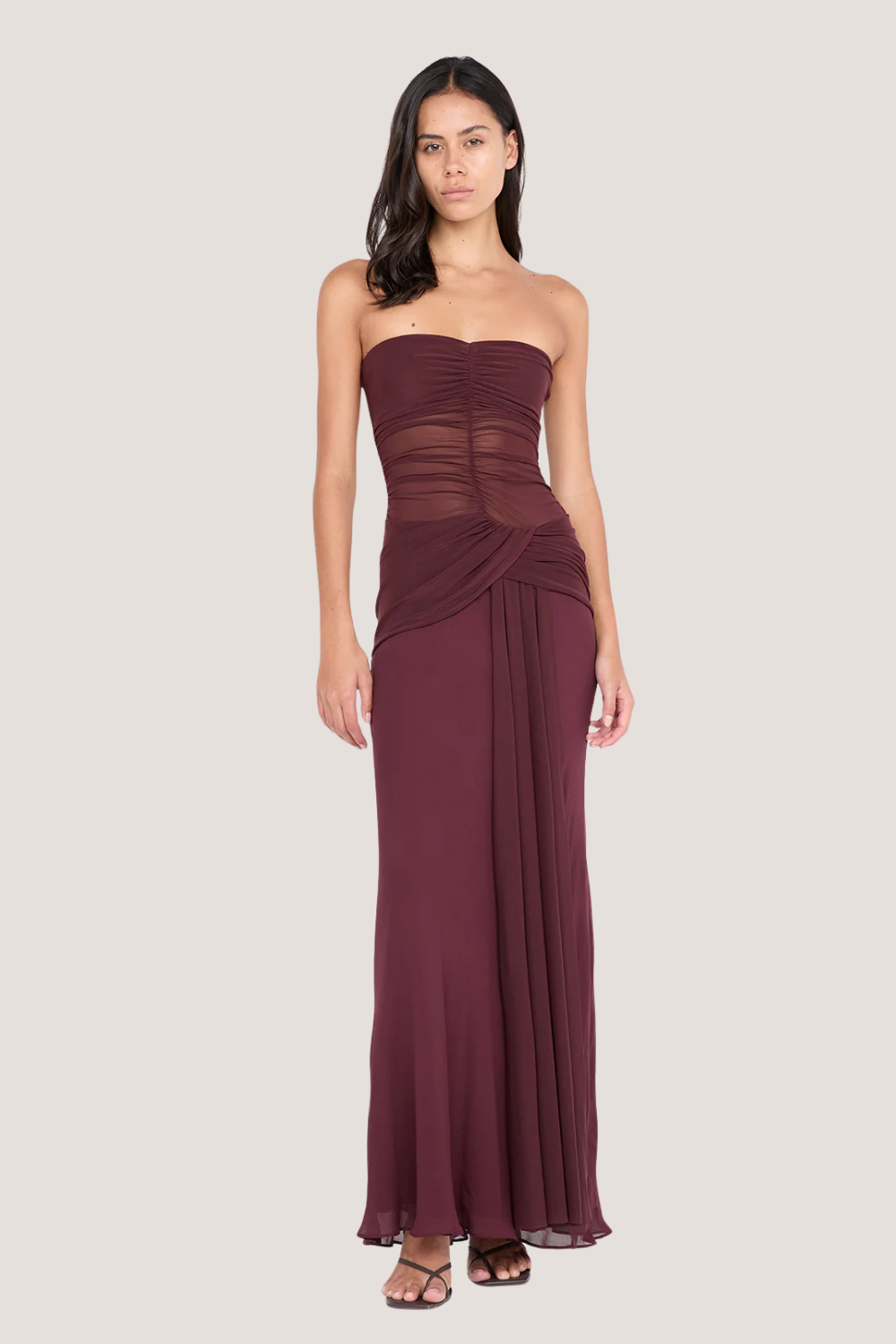 Noemi Strapless Dress | Plum