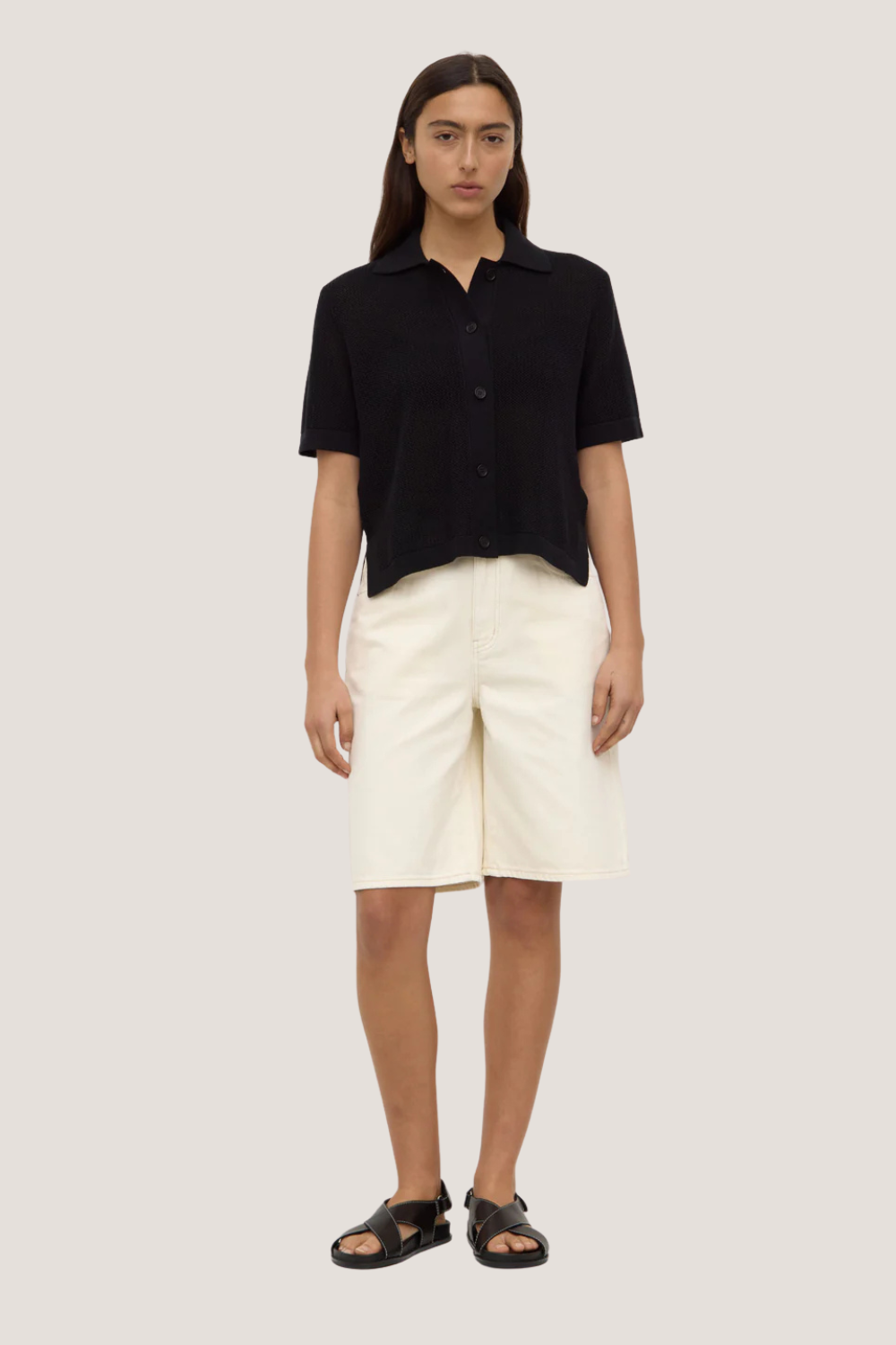 Kismet Knit Short Sleeve Shirt | Black