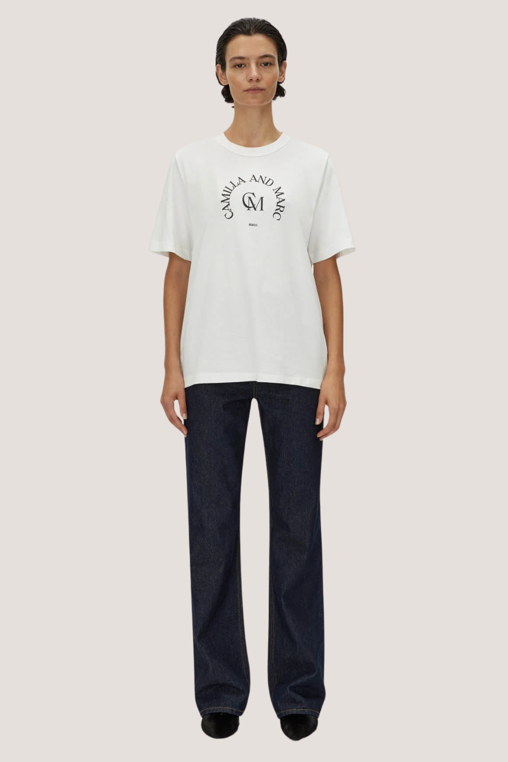 Karine Graphic Tee | Soft White