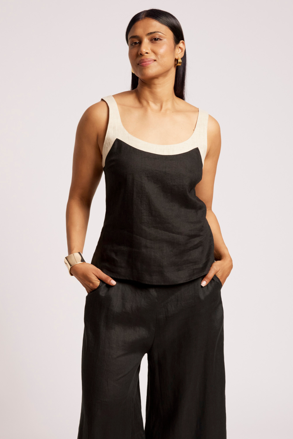 Maris Splice Tank | Black/Tusk