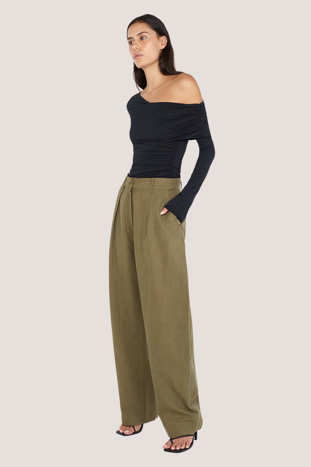 Tillie Drape Top | Black