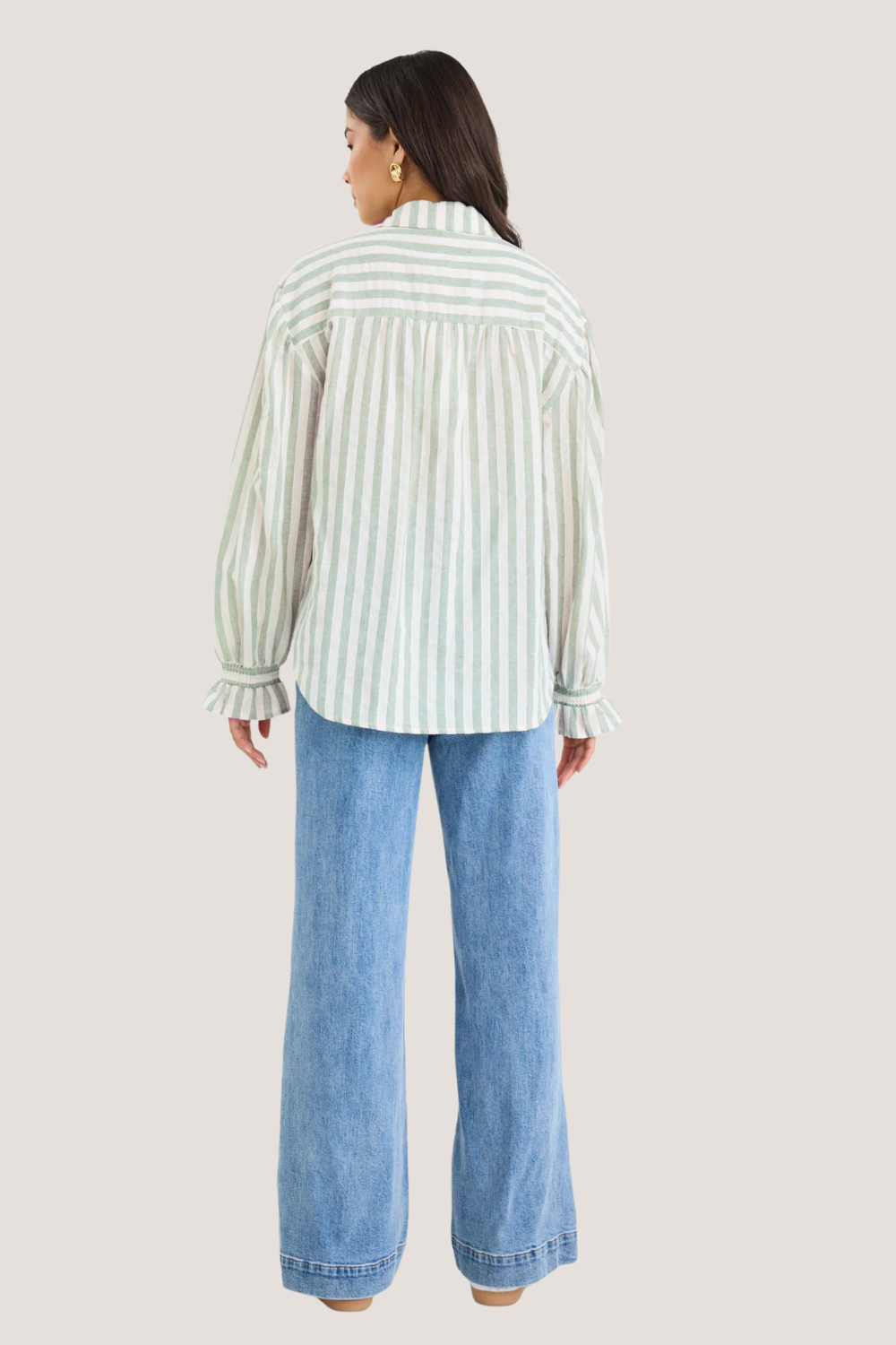 Connection Moss Stripe Drop Shoulder LS Shirt