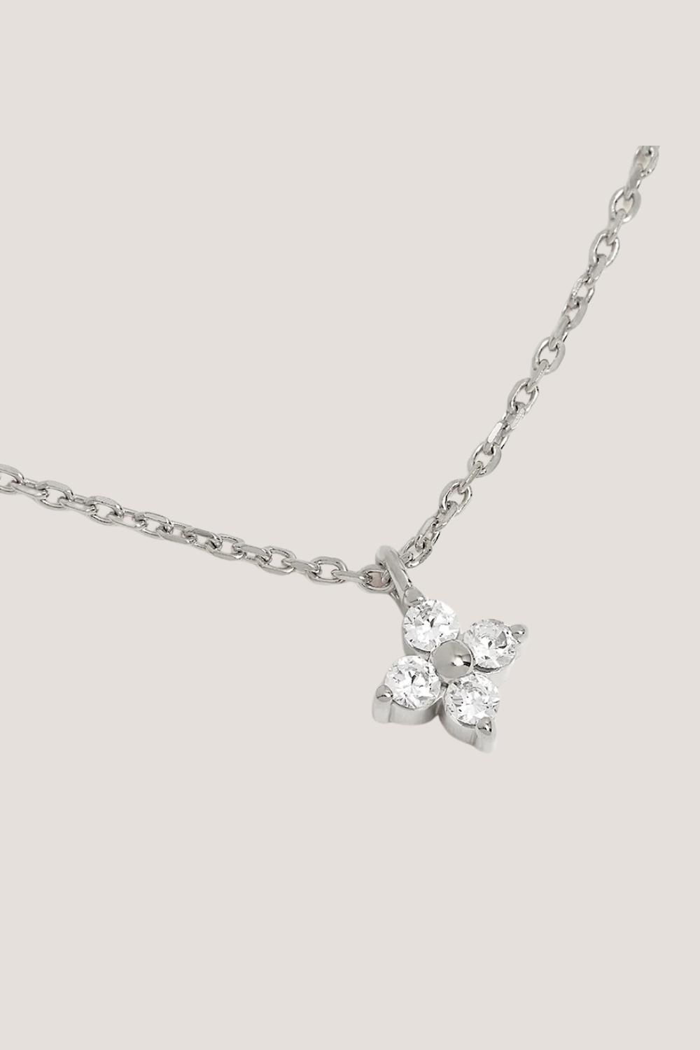 Sterling Silver Crystal Bloom Necklace