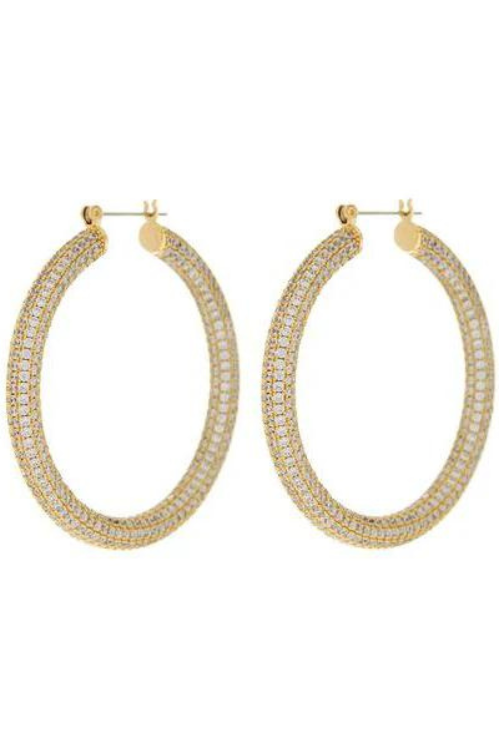Pave Amalfi Hoops | Gold