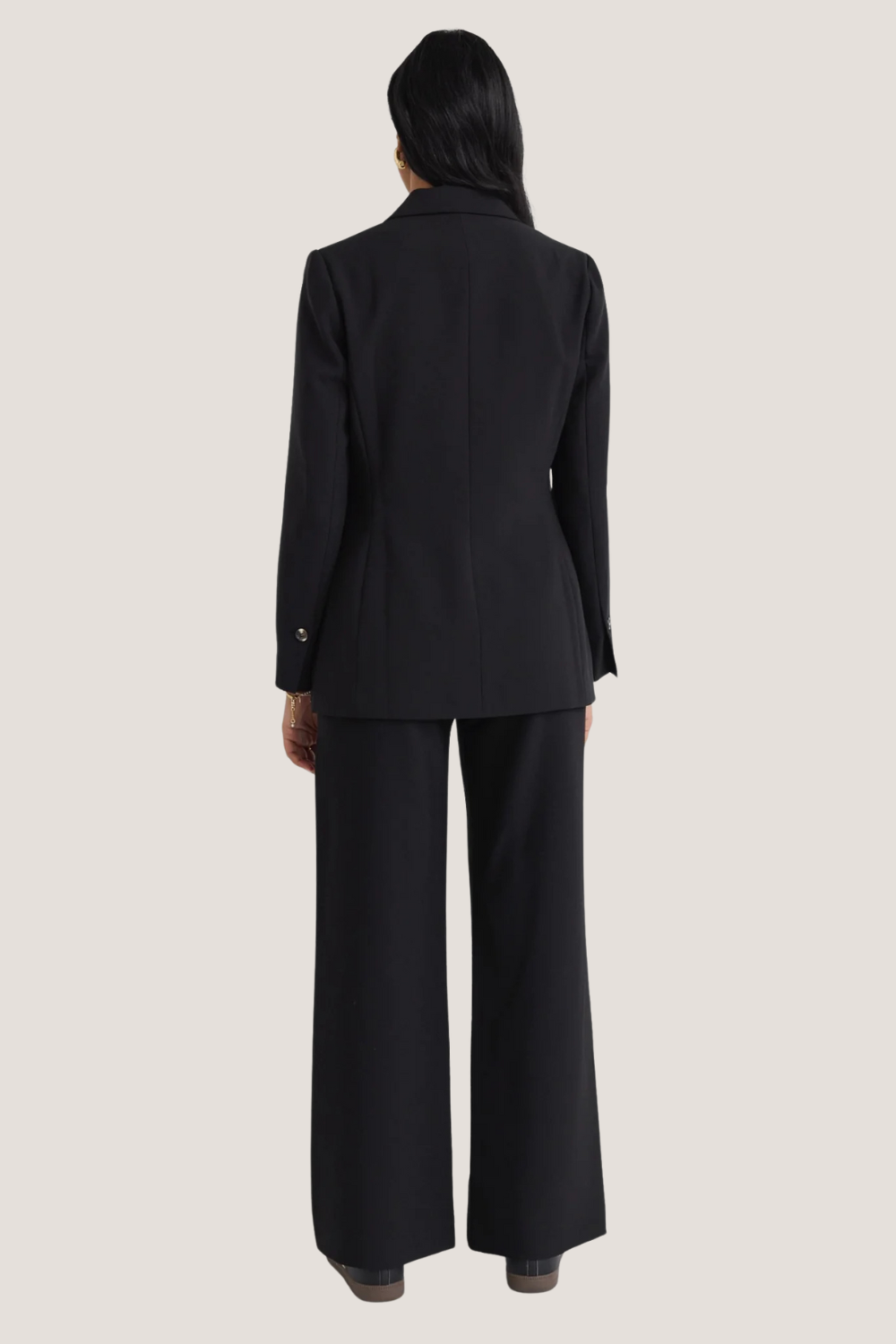 Enough Black Textured Fitted Blazer