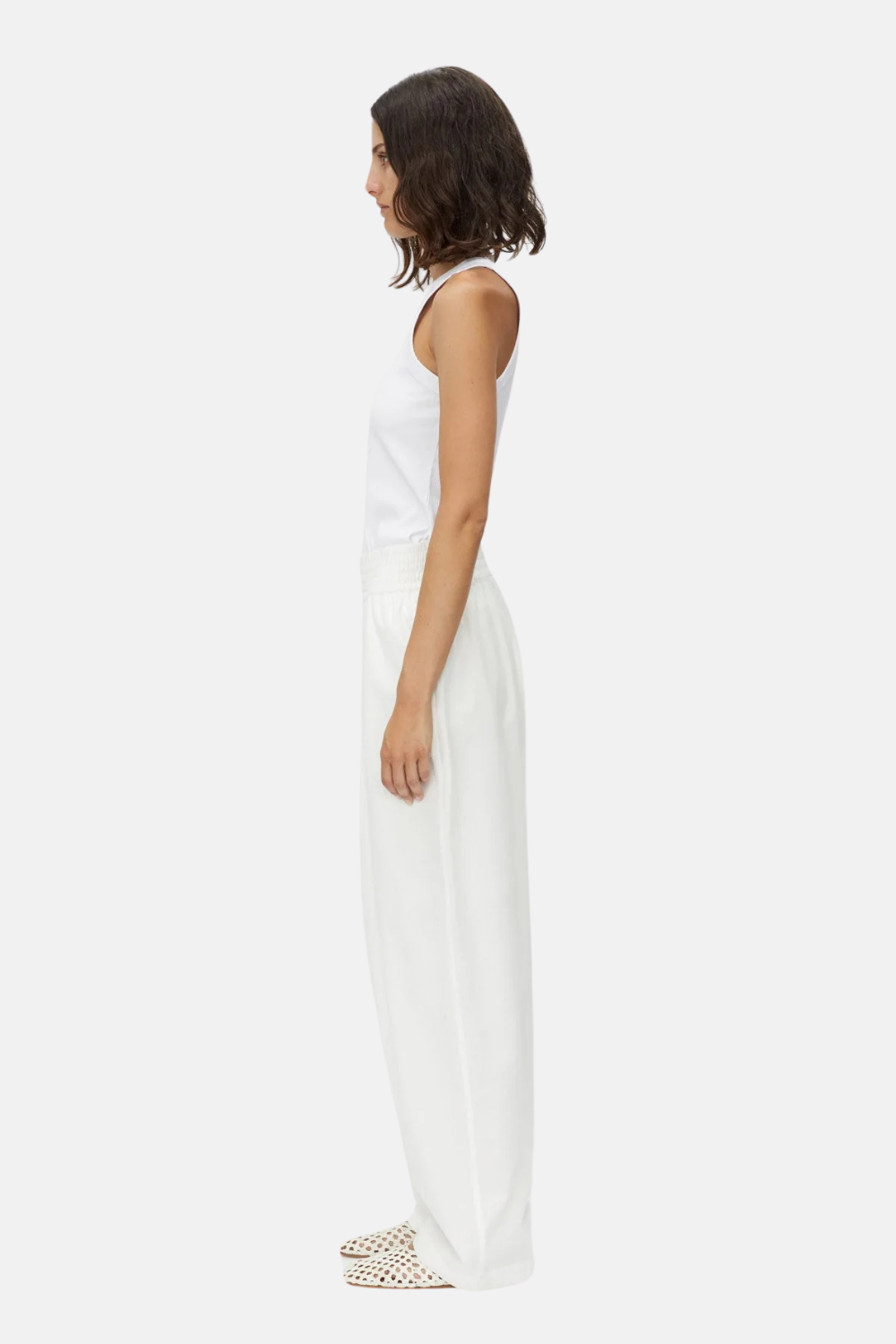 Bloom Embroidered Tank | Soft White