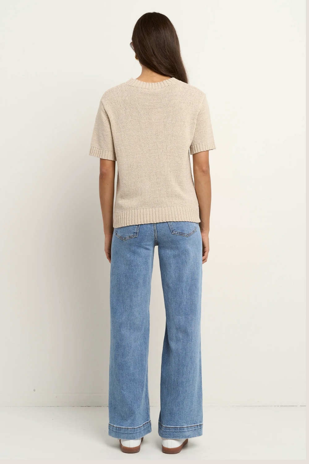 Loveable Natural Tape Yarn Knit Tee