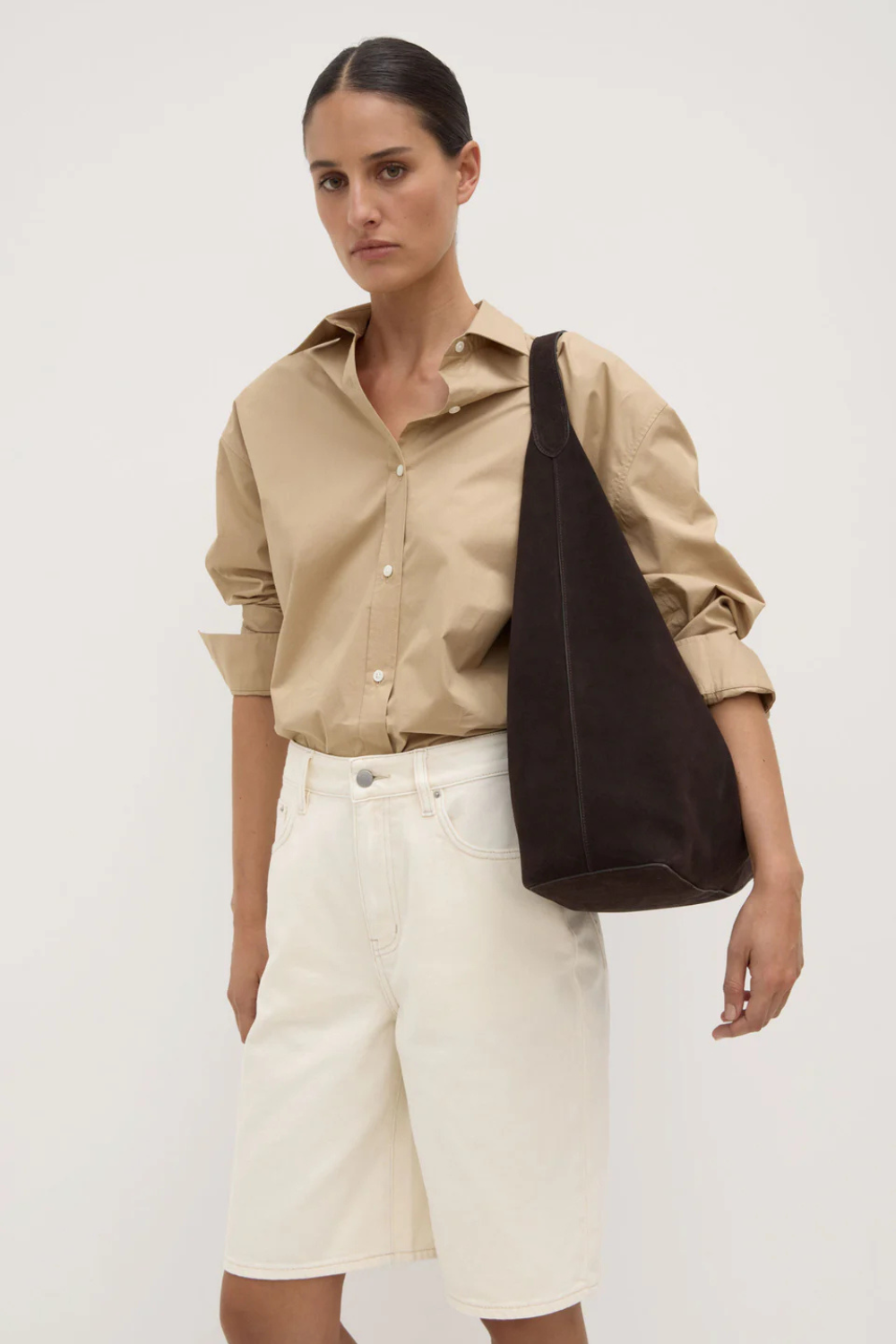 Neve Suede Shoulder Bag | Ganache