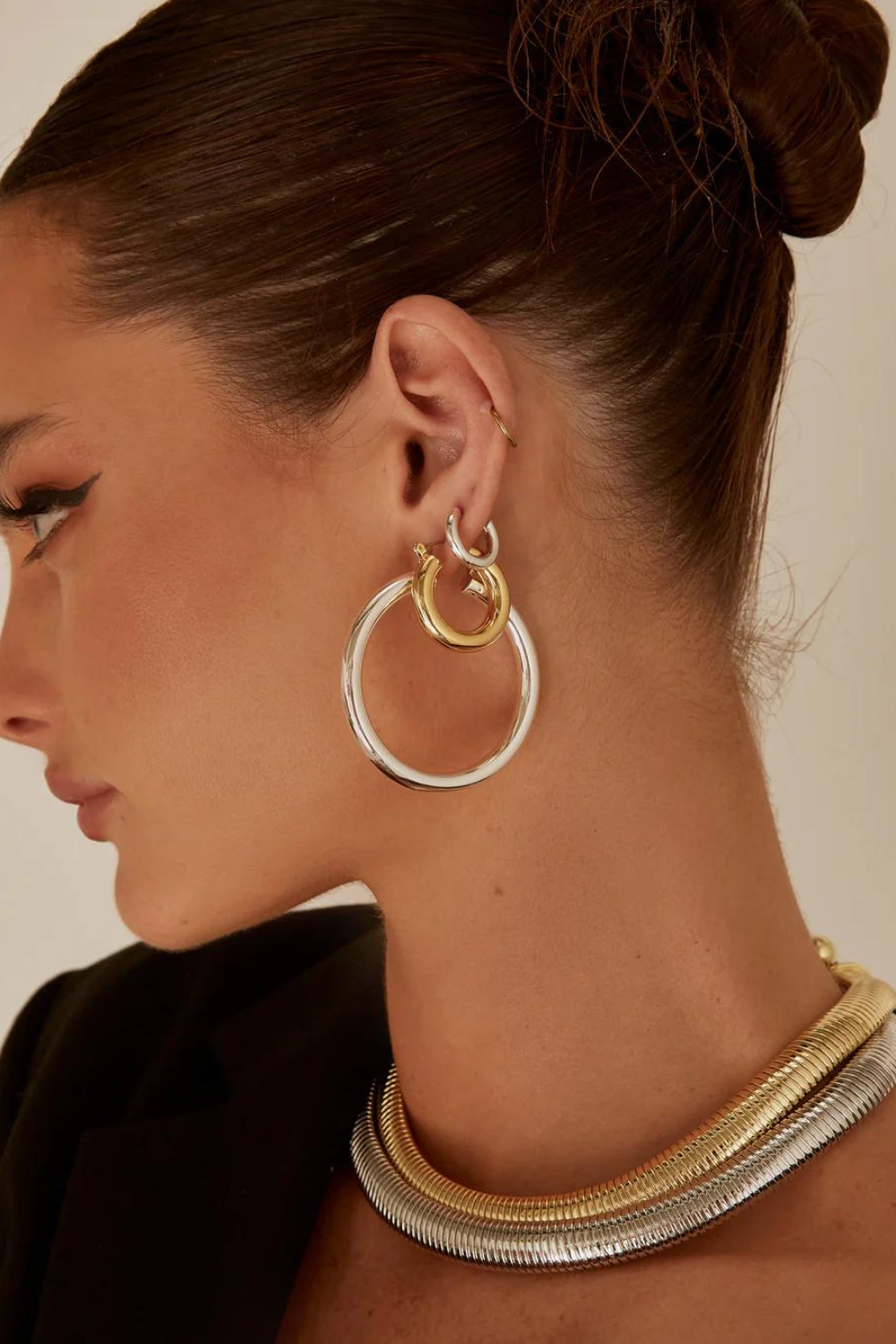 Amalfi Tube Hoops | Silver