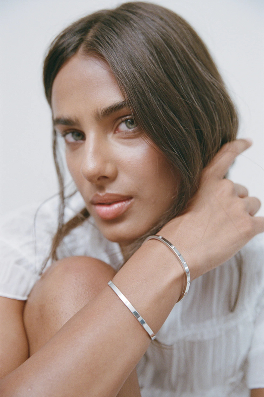 Dylan Bangle Silver | Celestial Clear (OS)