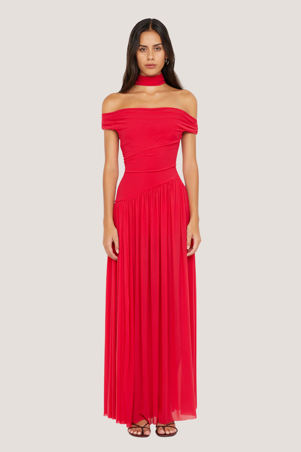 Deija Offshoulder Maxi Dress | Strawberry