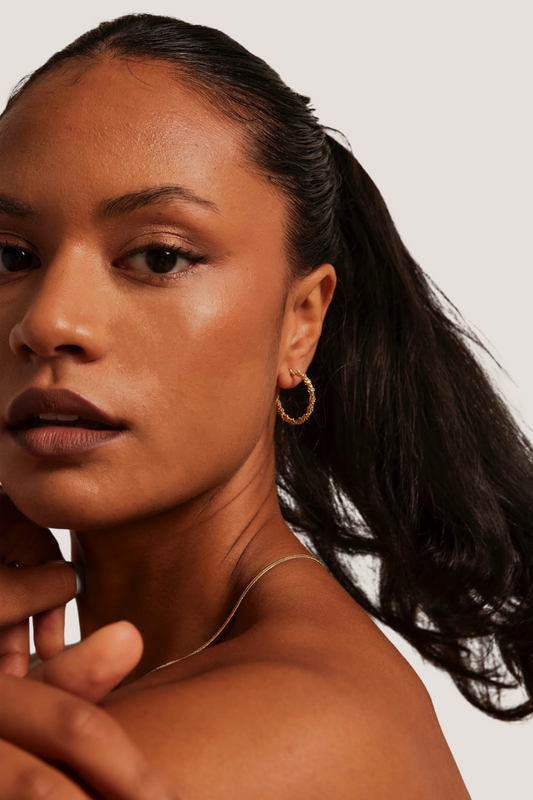 Stardust Hoop Gold Small Earrings | Gold