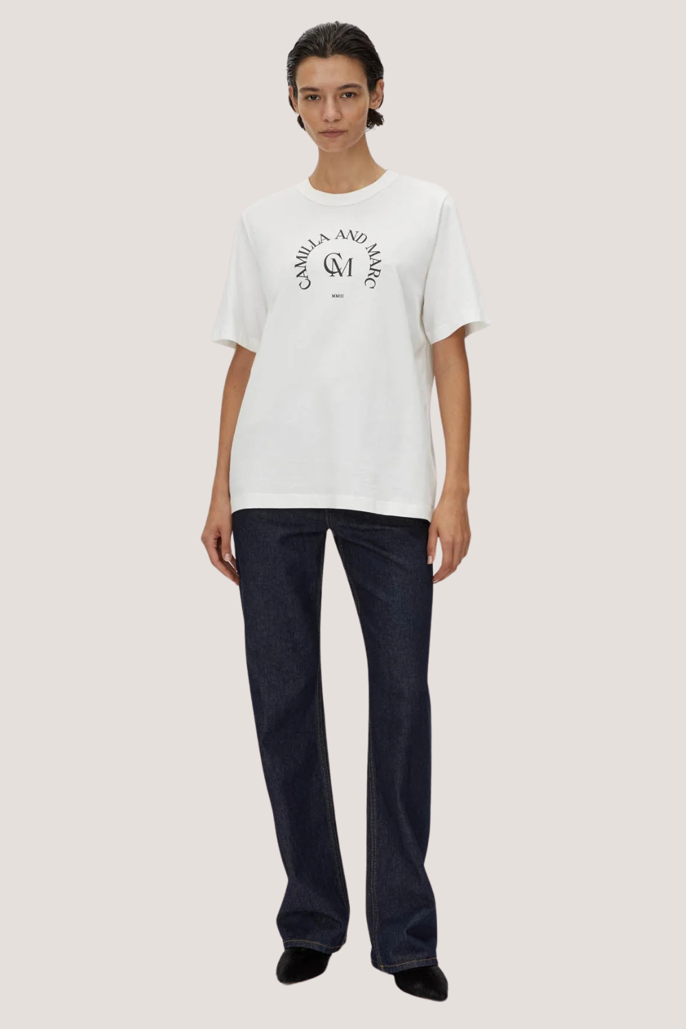 Karine Graphic Tee | Soft White