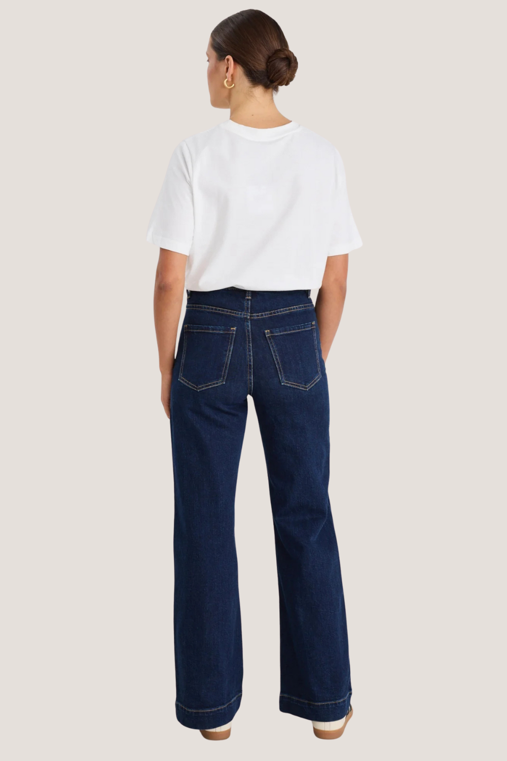 Zoey Indigo Tall High Rise Wide Leg Pocket Jean