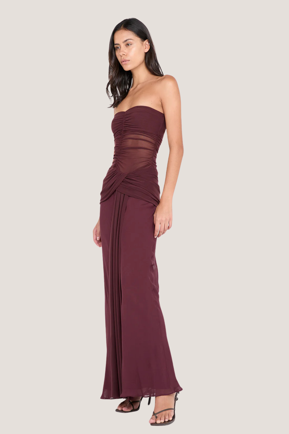Noemi Strapless Dress | Plum
