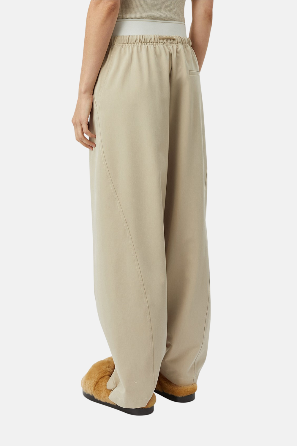 Lucia Monogram Pant | Oyster