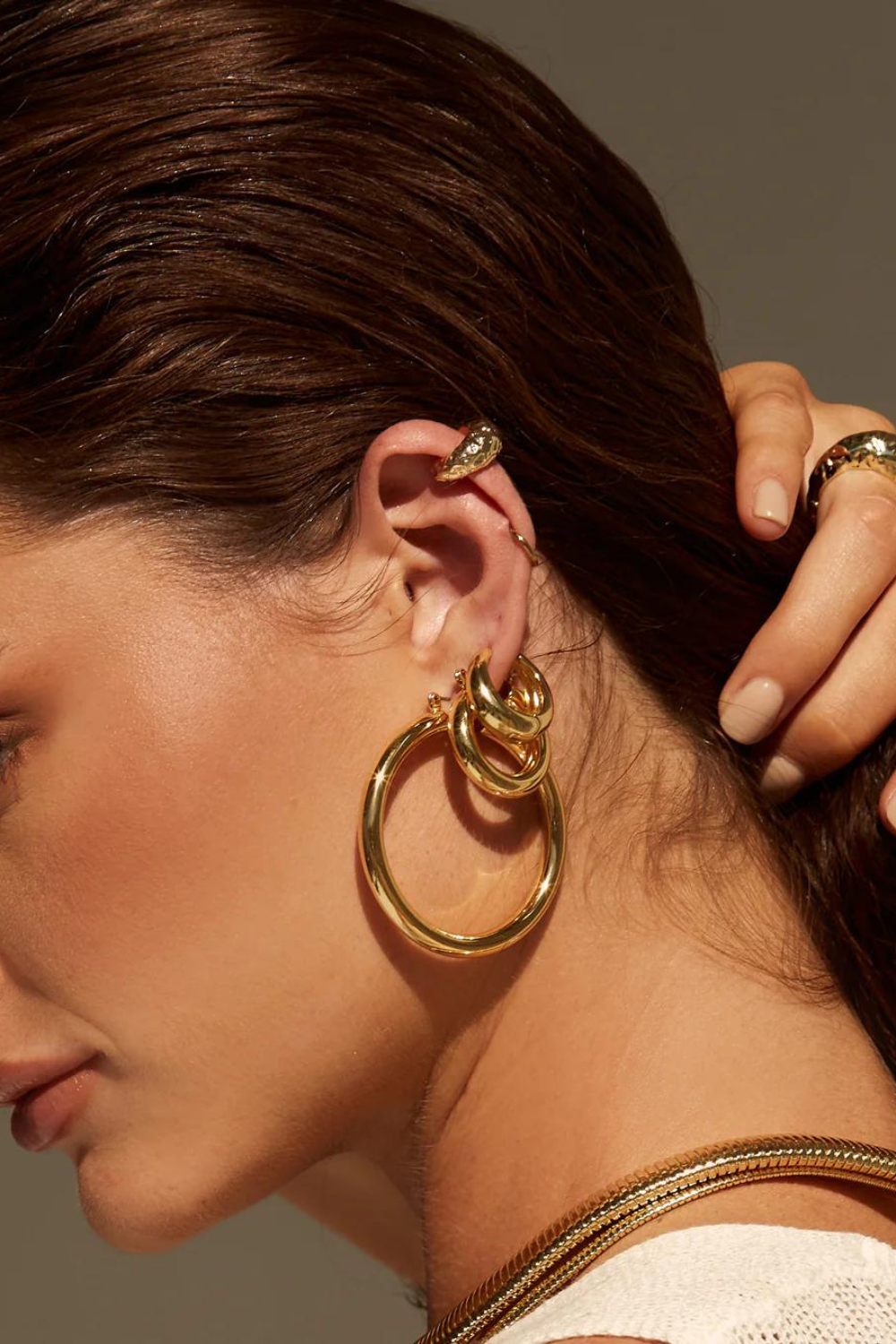 Amalfi Tube Hoops | Gold