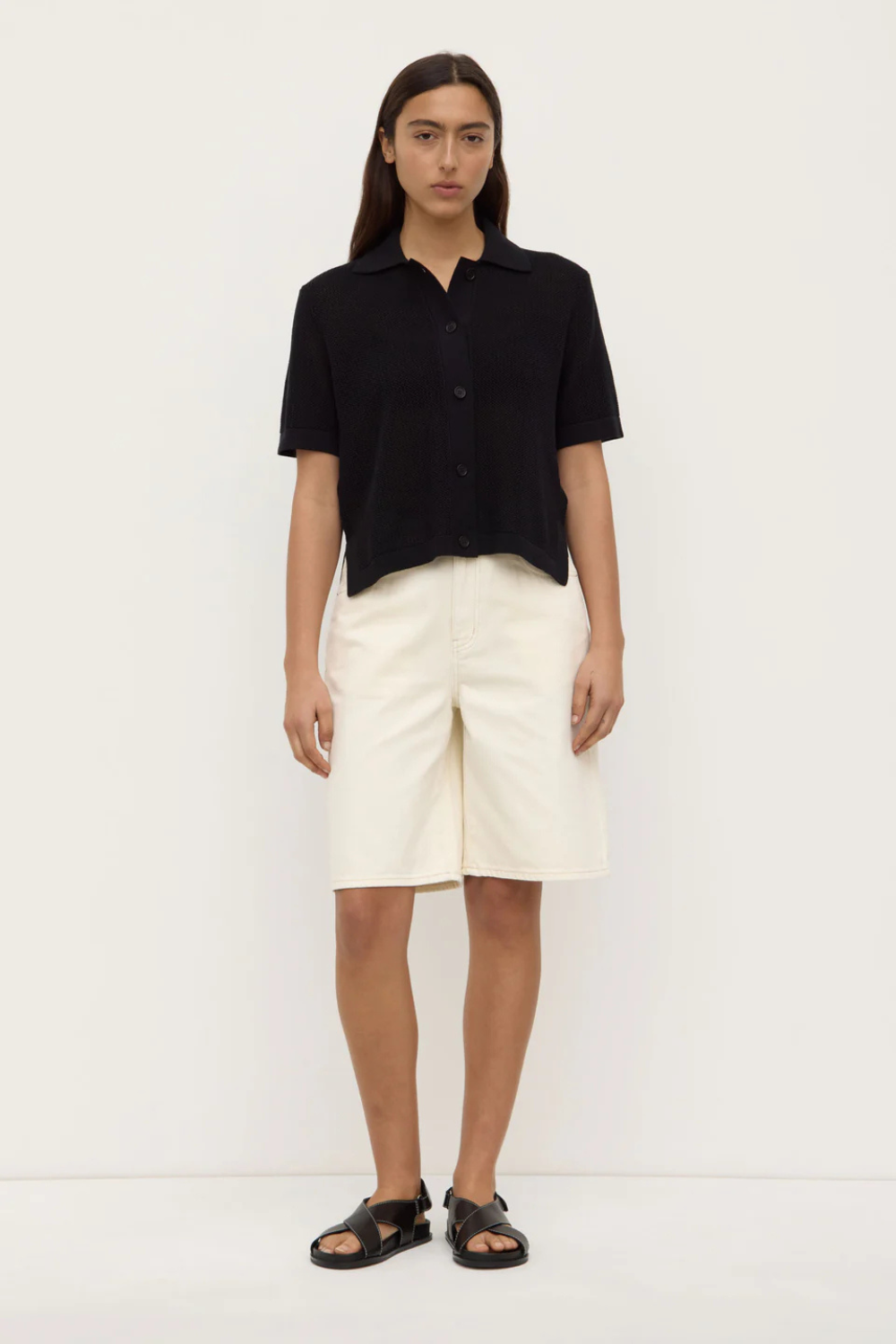 Kismet Knit Short Sleeve Shirt | Black