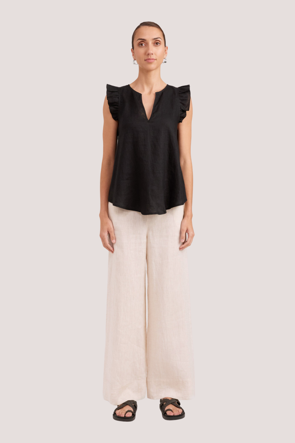 Studio Frill Tank | Black
