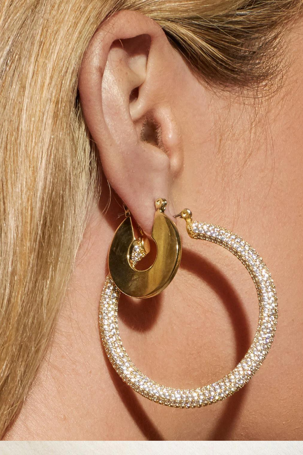 Pave Amalfi Hoops | Gold