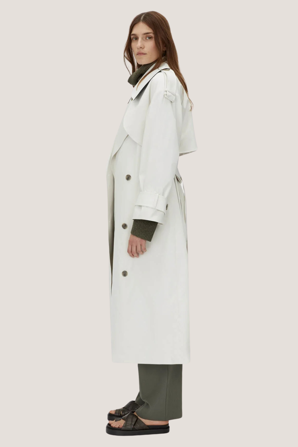 Elysian Trench Coat | Alabaster