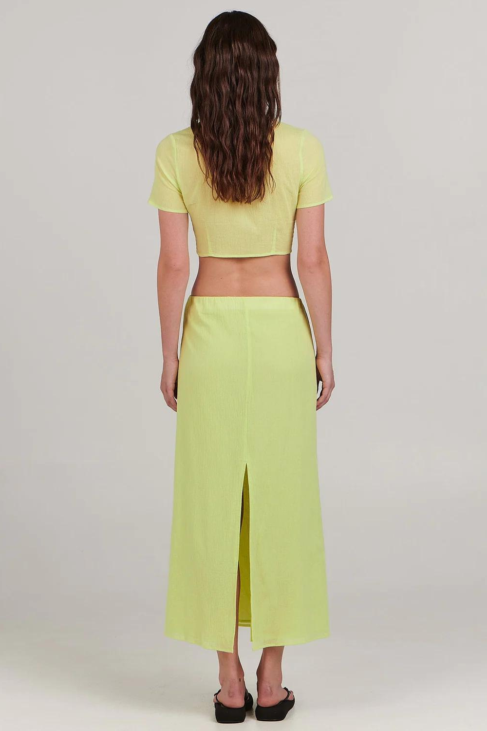 Zephyr Tie Top | Lime