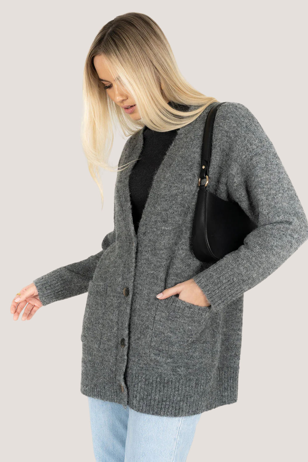 Lattitude Cardi | Charcoal