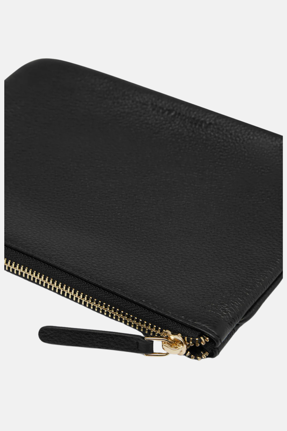 Zip Leather Pouch | Black