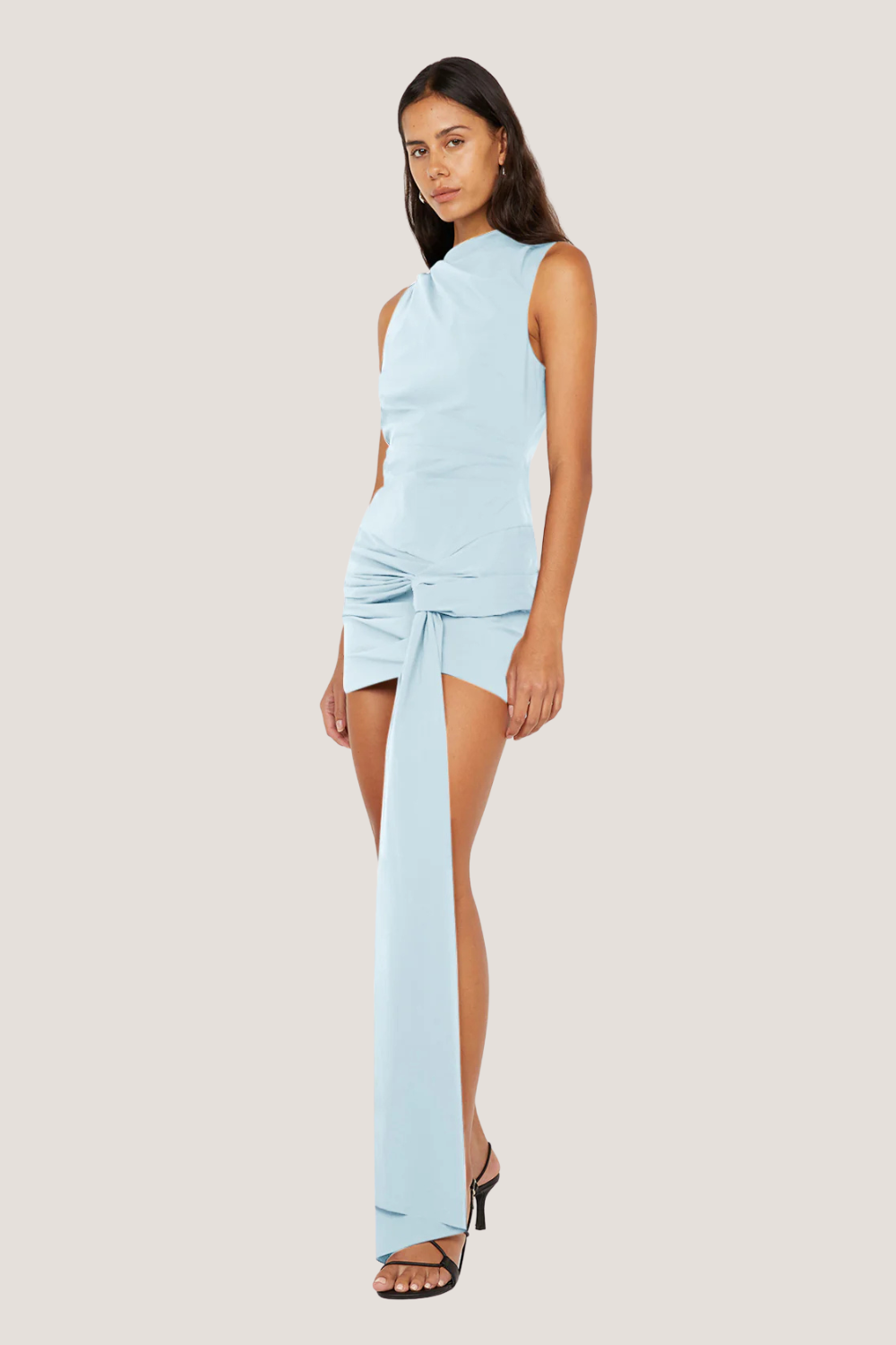 Domenic Asym Mini Dress | Sky Blue