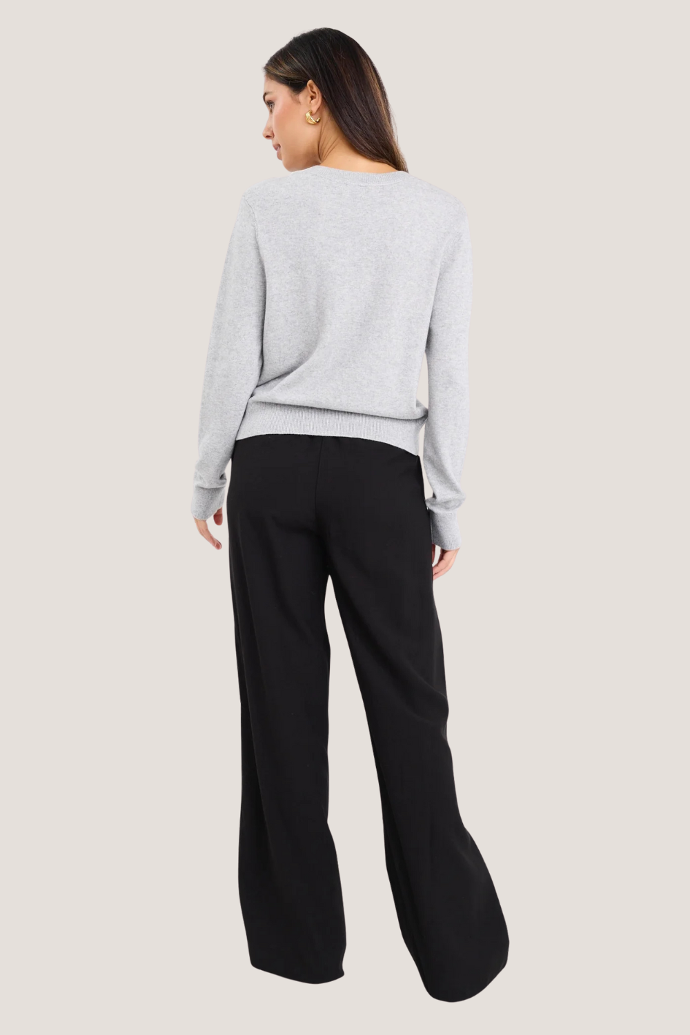 Autograph Light Grey Marle Cashmere Blend Crewneck Cardigan