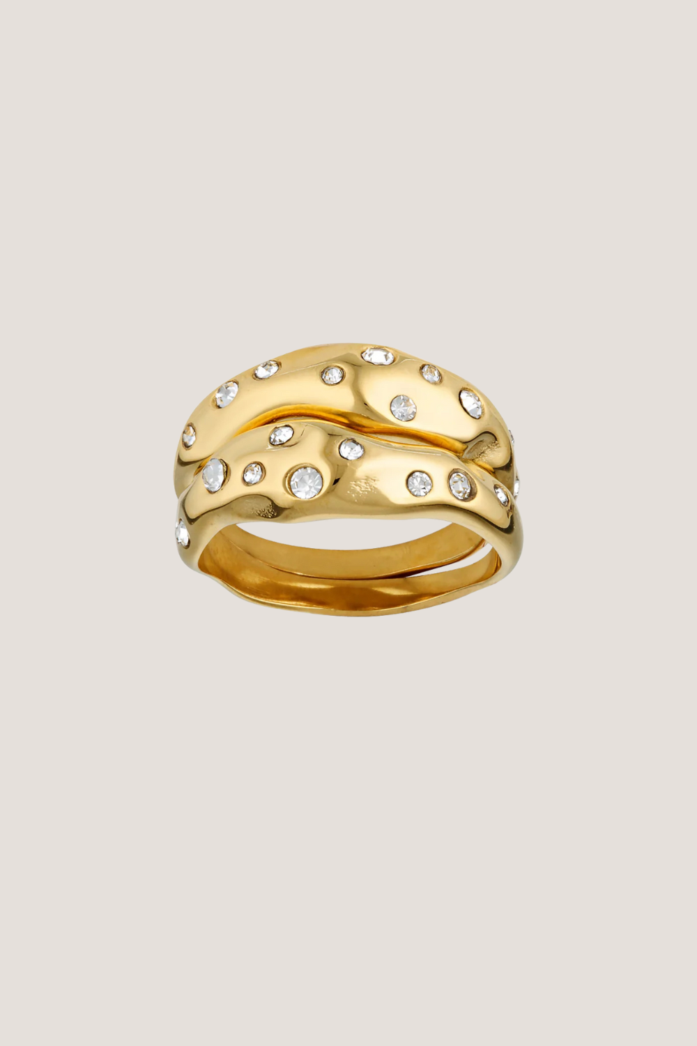 Mali Ring Set | Gold/Clear