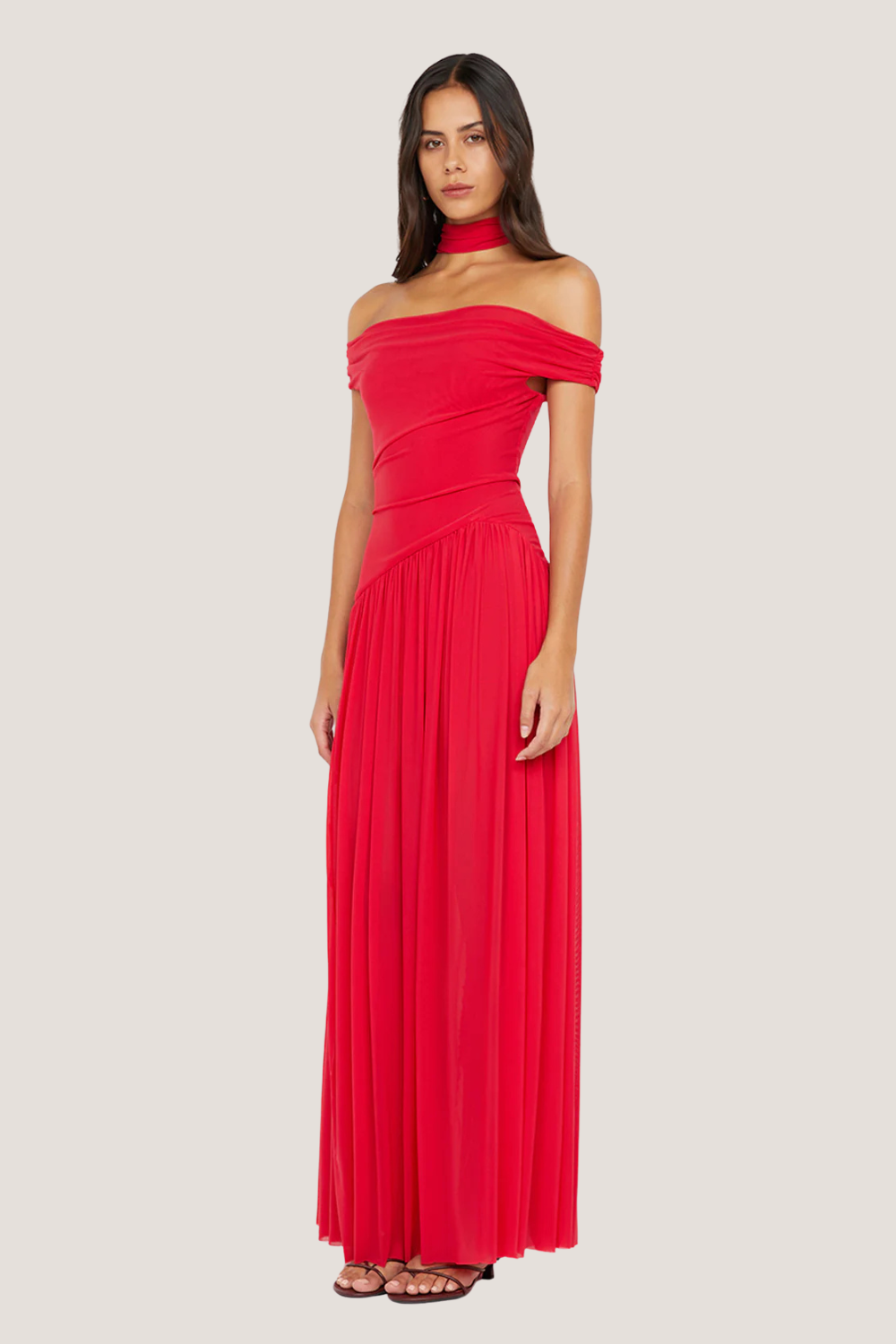 Deija Offshoulder Maxi Dress | Strawberry