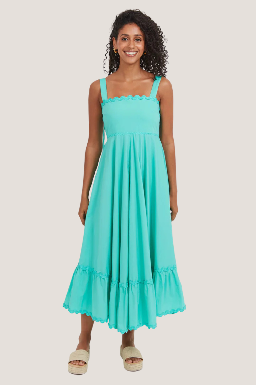 Brasilia Tie Maxi Dress | Mint