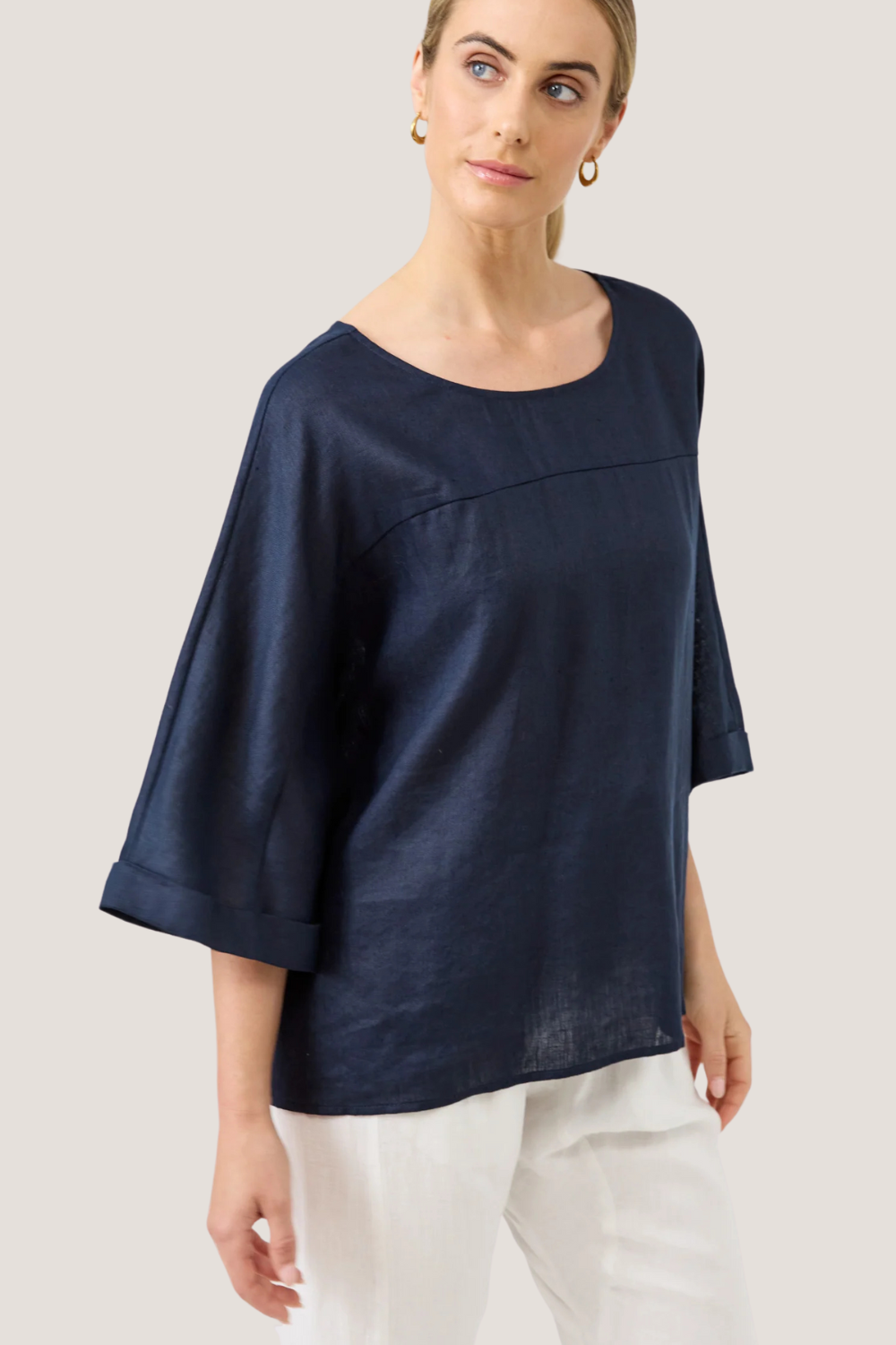 Studio Relaxed Top | Navy