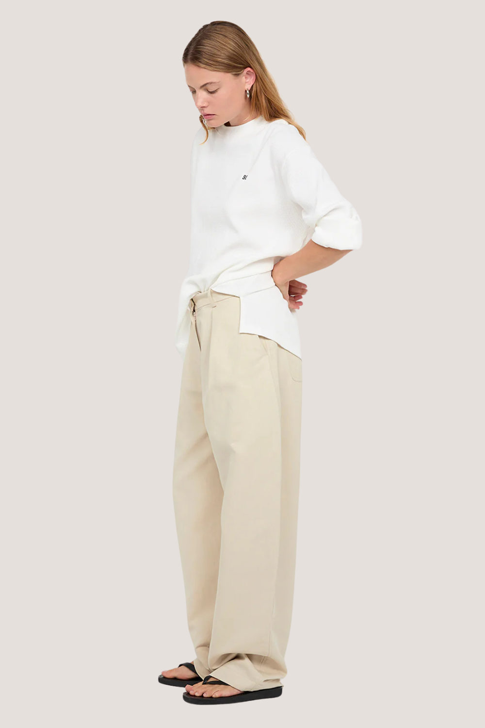 Silo L/S Top | White/Ink