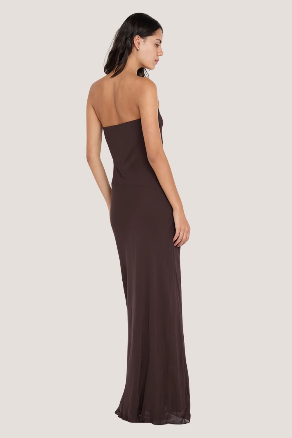 Soneva Strapless Maxi Dress | Dark Chocolate