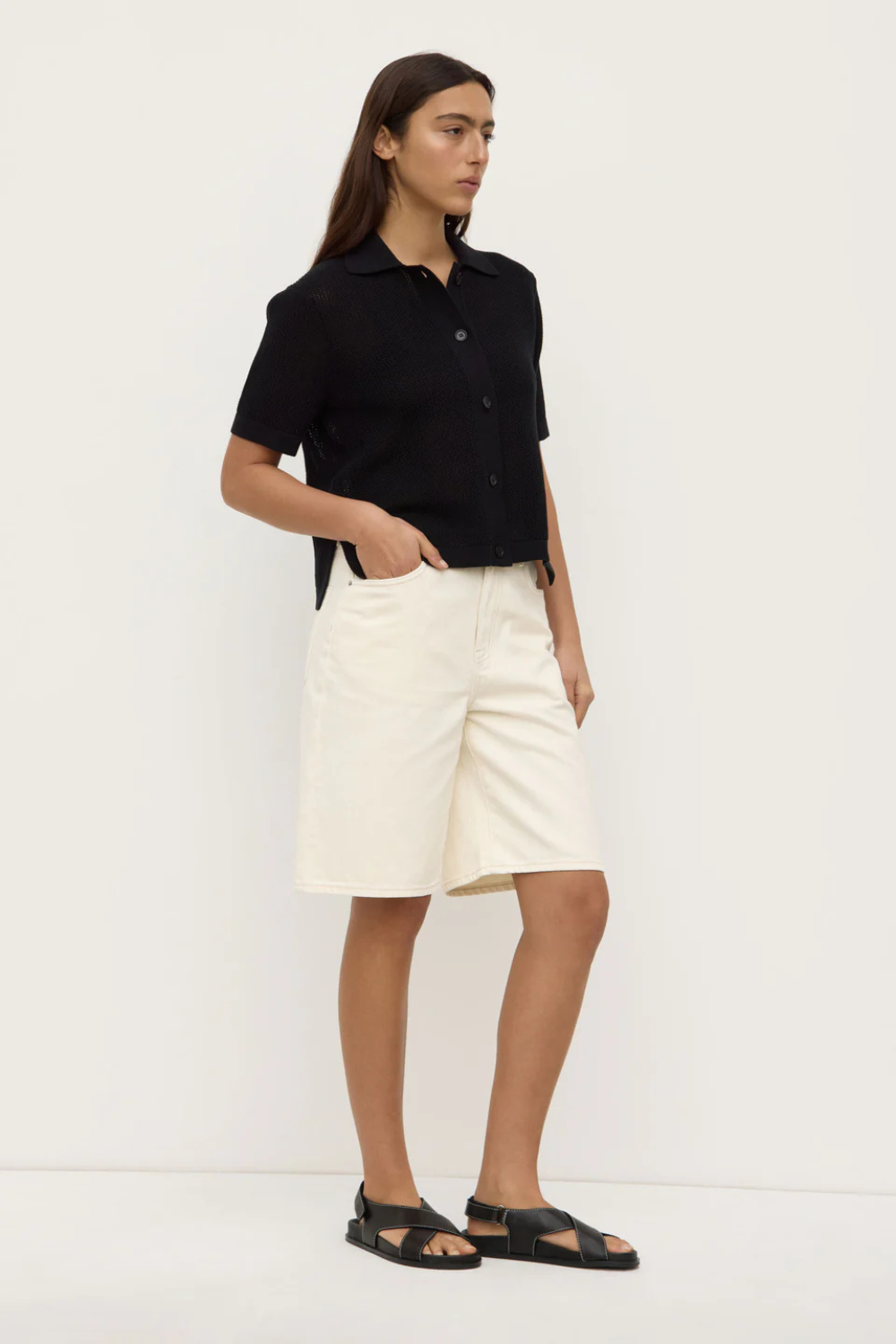 Kismet Knit Short Sleeve Shirt | Black