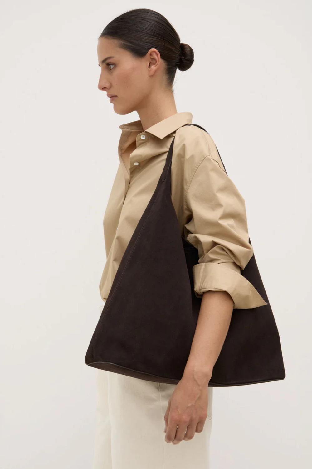 Neve Suede Shoulder Bag | Ganache