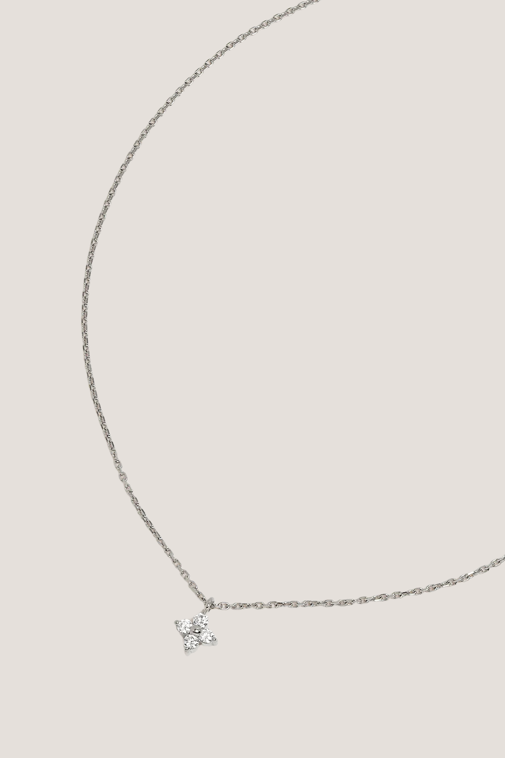 Sterling Silver Crystal Bloom Necklace